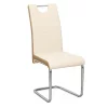 Scaun, material textil bej/piele ecologica bej/crom, IZMA