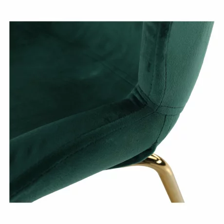 Scaun, material textil Velvet verde/gold crom-auriu, PORTIA