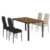 Scaun, piele eco roz pudra/metal gri, COLETA NOVA