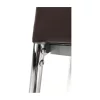 Scaun, piele ecologica maro/crom, DELA