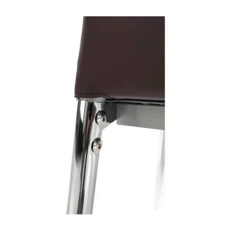 Scaun, piele ecologica maro/crom, DELA