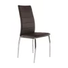 Scaun, piele ecologica maro/crom, DELA