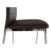 Scaun, piele ecologica maro/crom, DELA