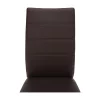 Scaun, piele ecologica maro/crom, DELA