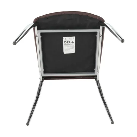Scaun, piele ecologica maro/crom, DELA