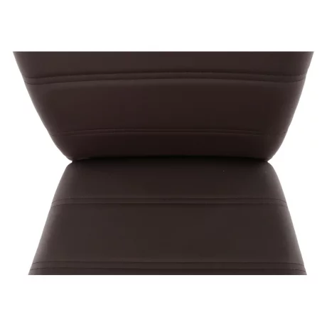 Scaun, piele ecologica maro/crom, DELA