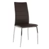 Scaun, piele ecologica maro/crom, DELA
