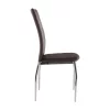 Scaun, piele ecologica maro/crom, DELA