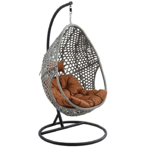 Scaun suspendat, gri / negru / maro, NEUL
