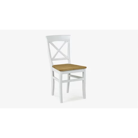 Torina, scaun alb + stejar
